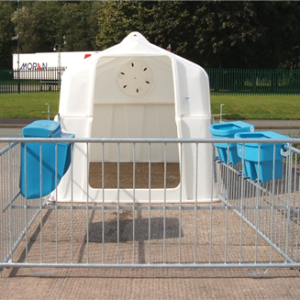 JFC Super Calf Hutch (White) c/w Feeders and Penning System.